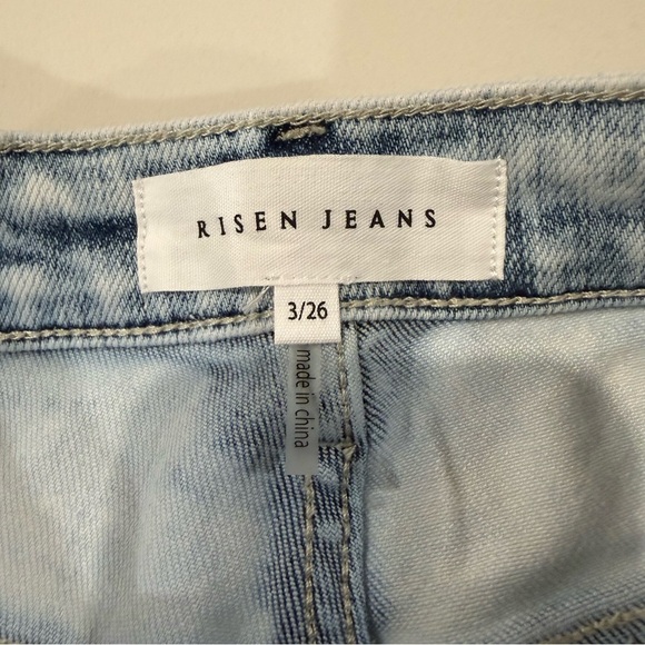Risen NWT Camille Acid Wash Crop Straight Denim Jeans Women’s 3/26W Light Wash - Picture 9 of 14